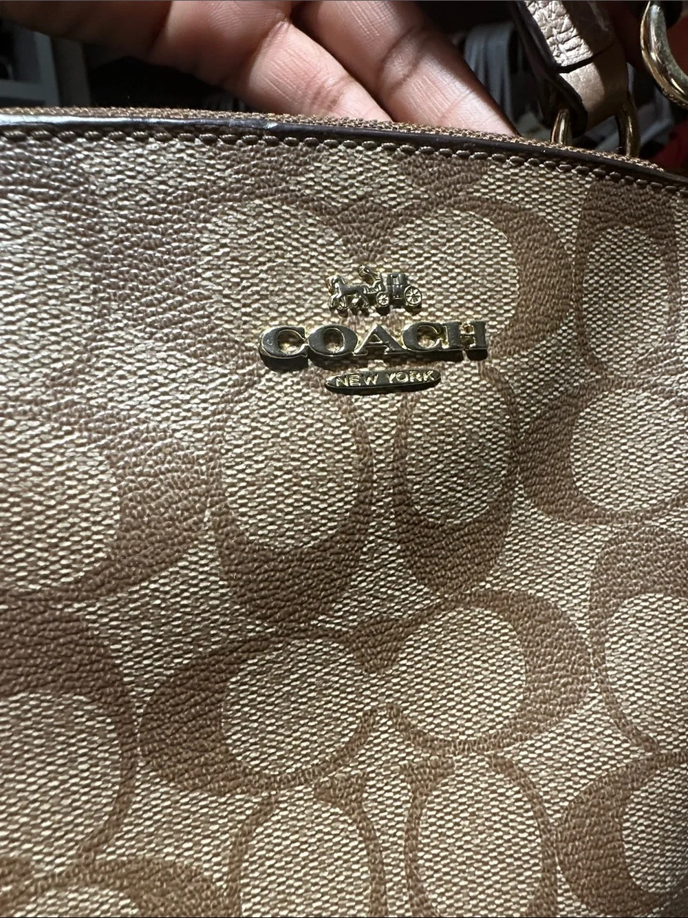 Coach tote featuring